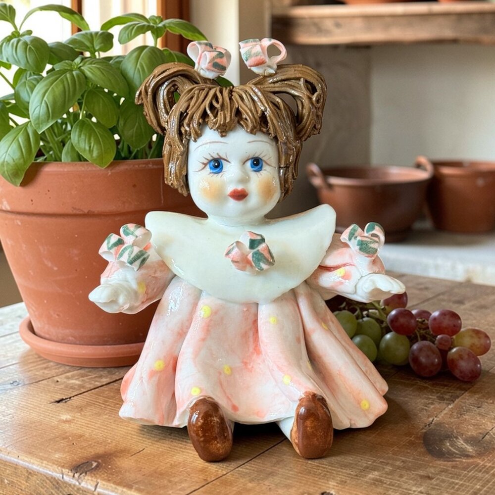 Italian Lino Zampiva Spaghetti Hair Doll Figurine